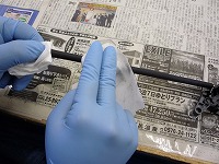 トナー現像ローラークリーニング作業